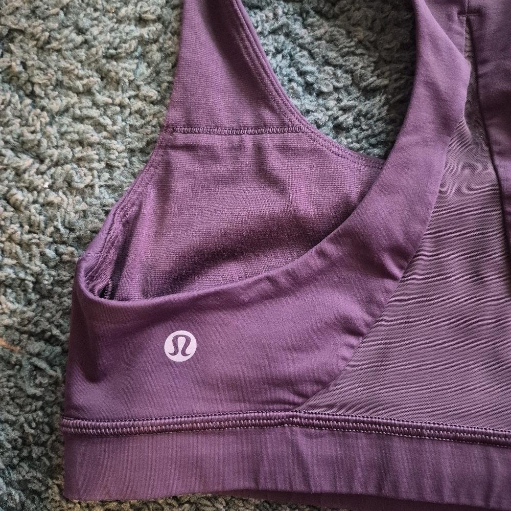Lululemon Burgubdy Purple Sports Bra 4 - Picture 6 of 9